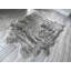 Tapis à poils longs en fausse fourrure de bison gris-95756302