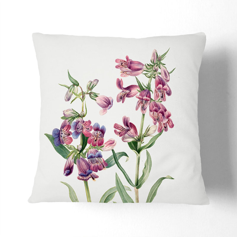 Prairie Pentstemon Square Throw Cushion, 55cm H x 55cm W x 20cm D