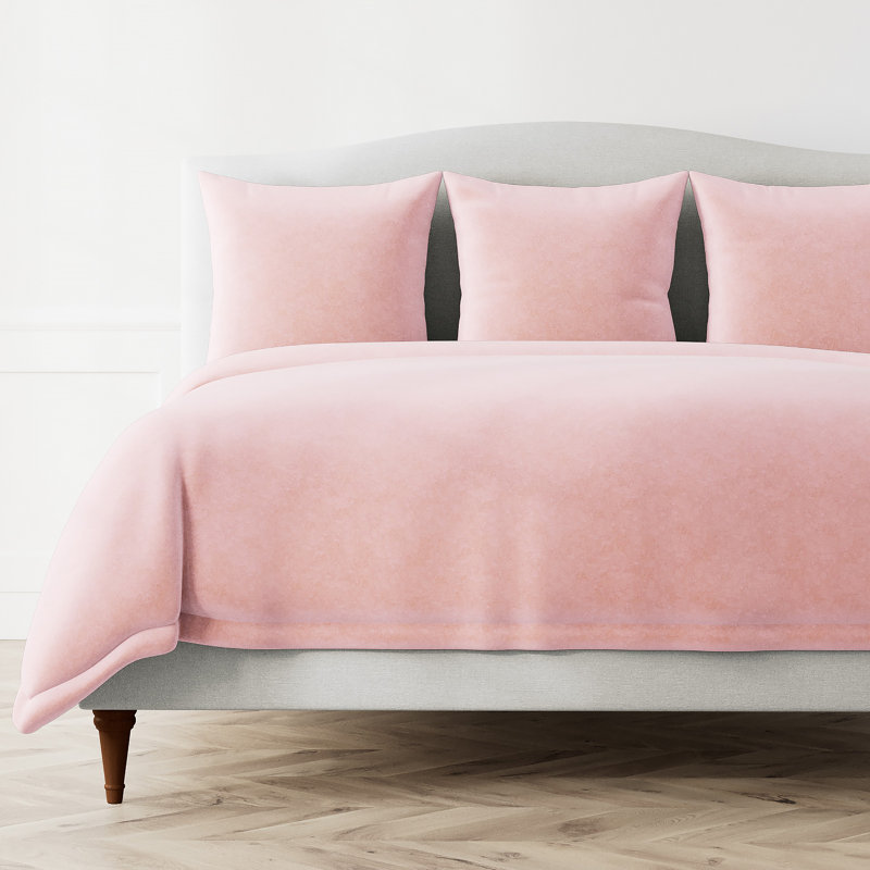 Housse de couette en velours Fresco, Housse de couette pour très grand lit, Rougir