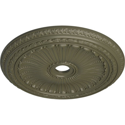 Endurathane Viceroy Ceiling Medallion, 35 1/8"OD x 4 7/8"ID x 2 1/2"P (Fits Canopies up to 4 7/8"), Hand-Painted Painted Turtle Finish