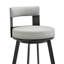 Tabouret de bar à hauteur de comptoir en acier inoxydable et pivotant Kevontae-454235637-454235634