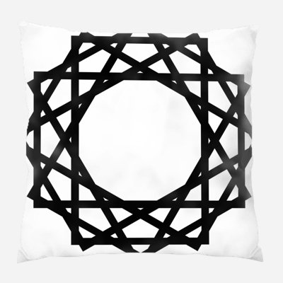 Geometric Microsuede Reversible Throw Pillow