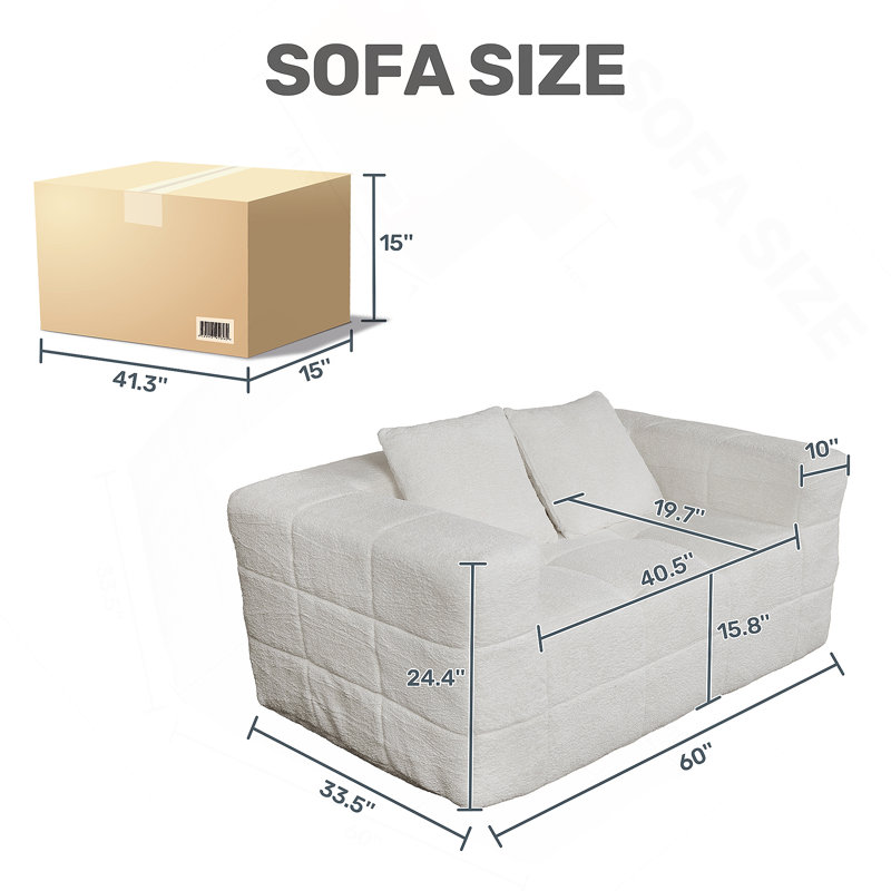 Loveseat Couch With Two Back Cushions