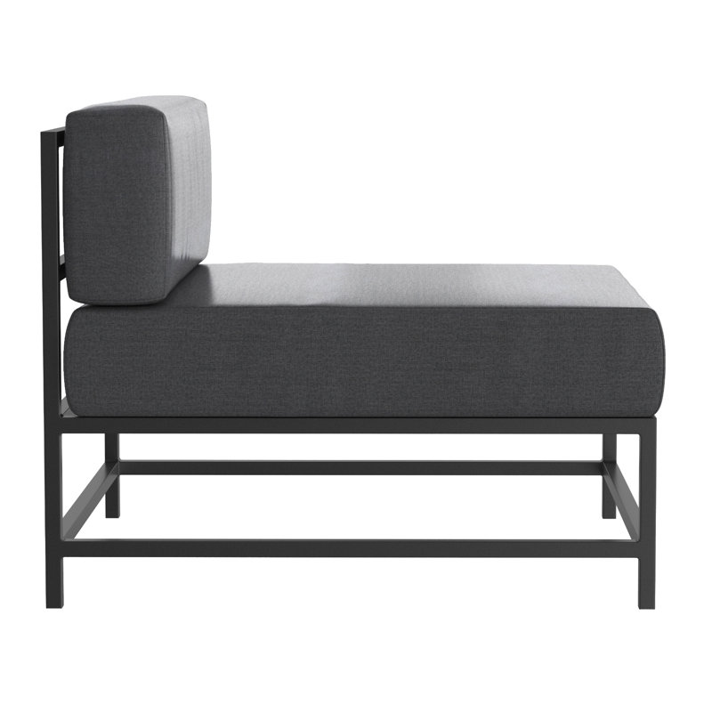 Delano Outdoor Lounge Chair, Tex Gray, Cast Slate