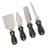 Creative Home Natural Green Marble Handle Set of 4 pc Multipurpose Cheese Knife Cutter Spreader Set includes Pronged Knife Hard Cheese Knife and Chisel Knife-27797009