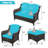 Aighan 6 - Person Patio Conversation Set with Cushions-1662675091
