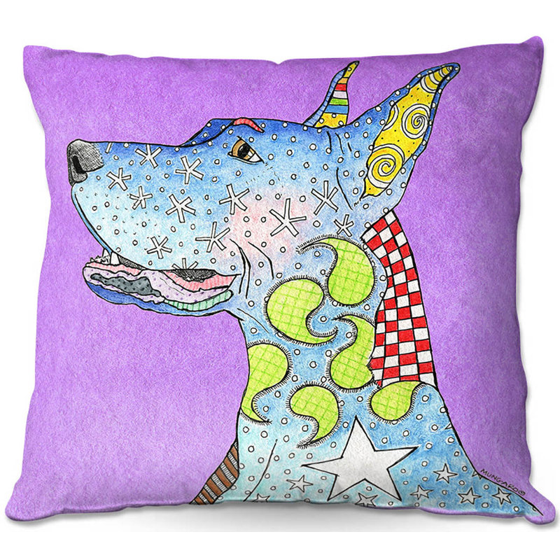  Coussin Couch Great Dane, 18 po x 18 po, Violet