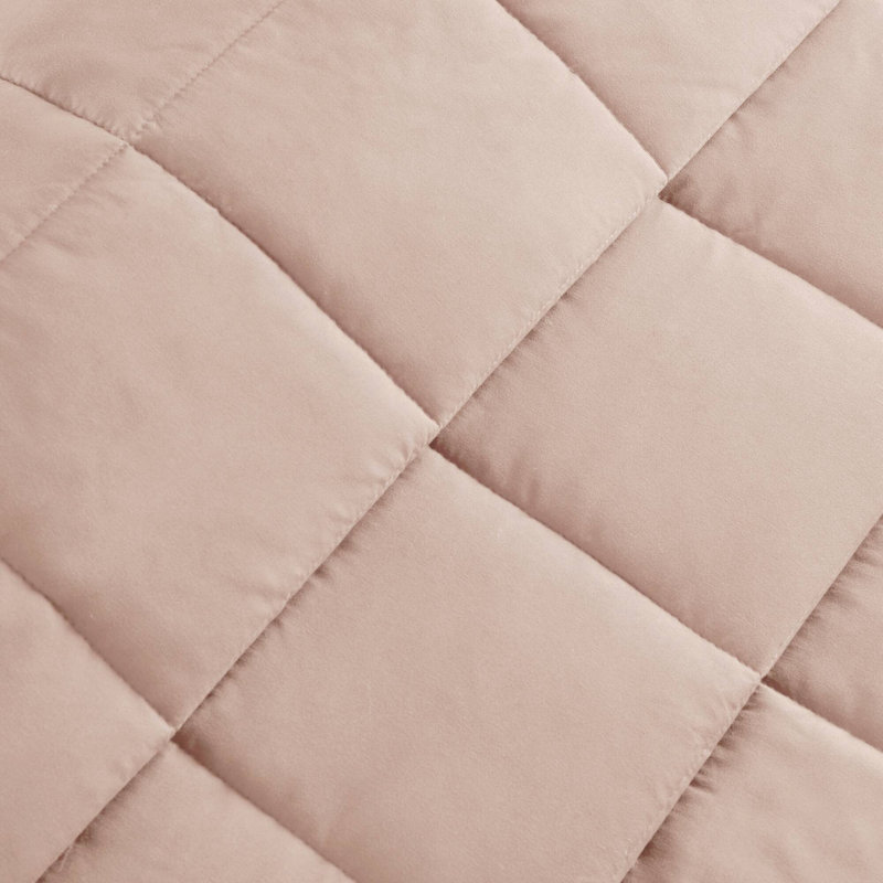 Twin Pink Down Alternative Blanket with Satin Trim