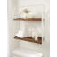 Tablette murale Gracie Oaks 20 x 7 x 22 brun rustique, blanc