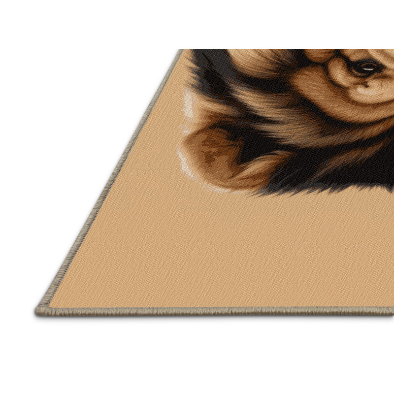 Washable Chow Chow Dogs Area Rug, Square 5'