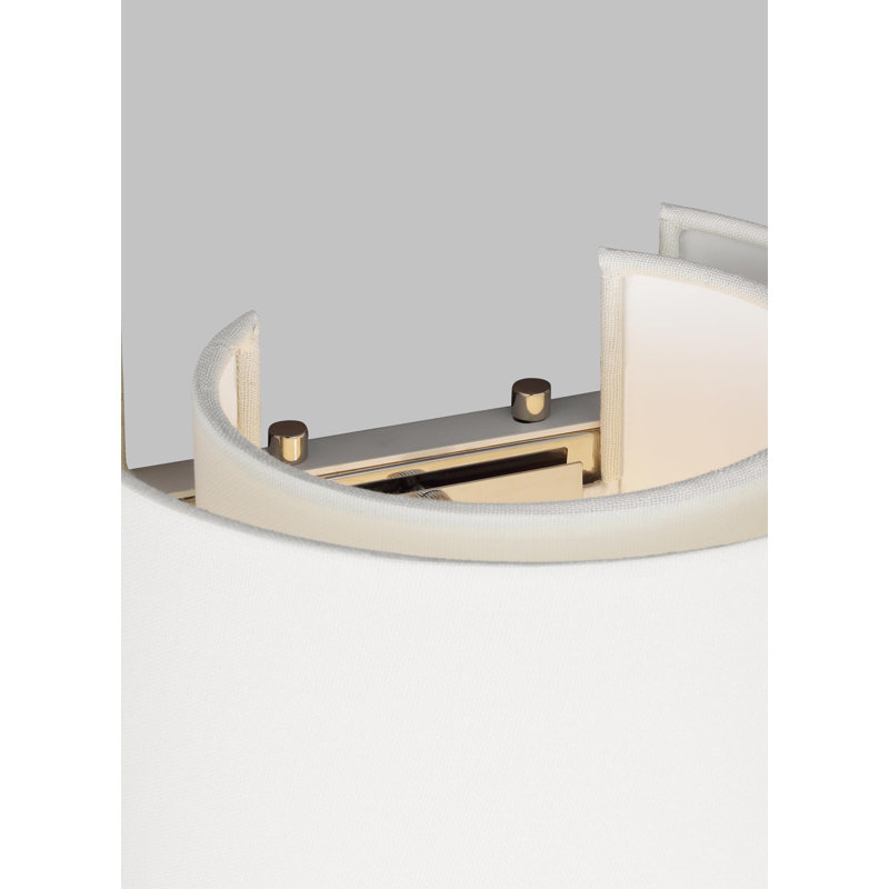 Tanyel Steel Flush Mounted Sconce, Polished Nickel