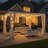 10x12 FT Premium Aluminum Louvered Pergola with Adjustable Roof & Creamy Privacy Curtain
