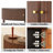 Louie Half-Moon Console Table with 2 Doors and Bottom Shelf