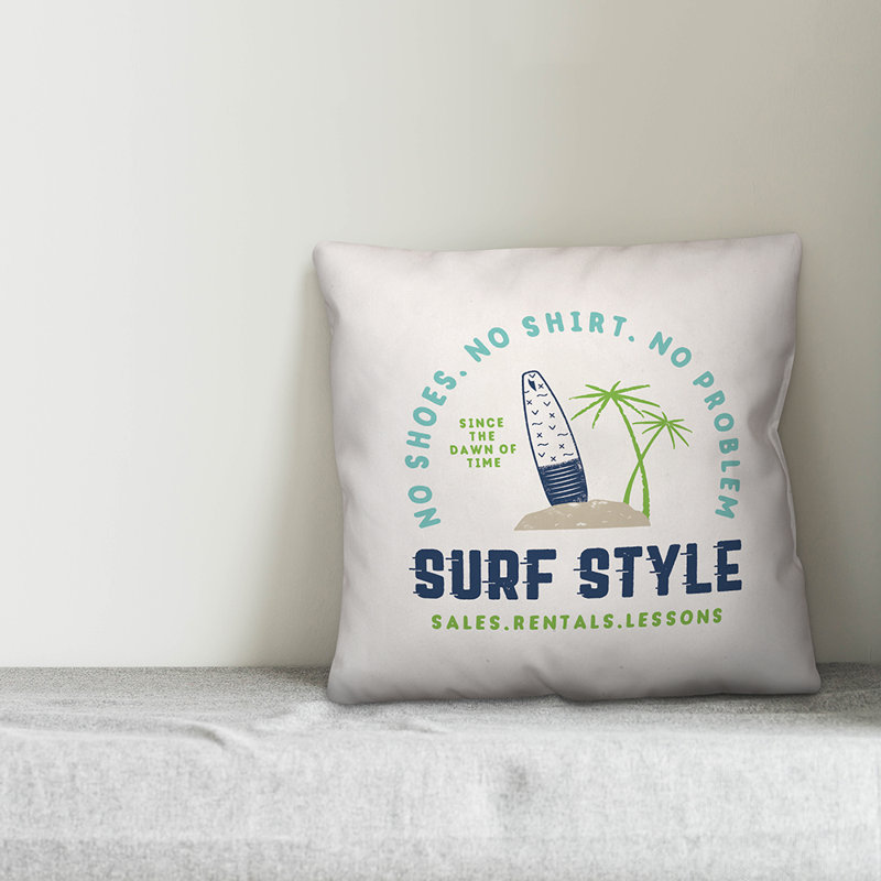 Coussin décoratif d'intérieur/d'extérieur, Polyester / Bourre en polyester, H 16 po x l 16 po