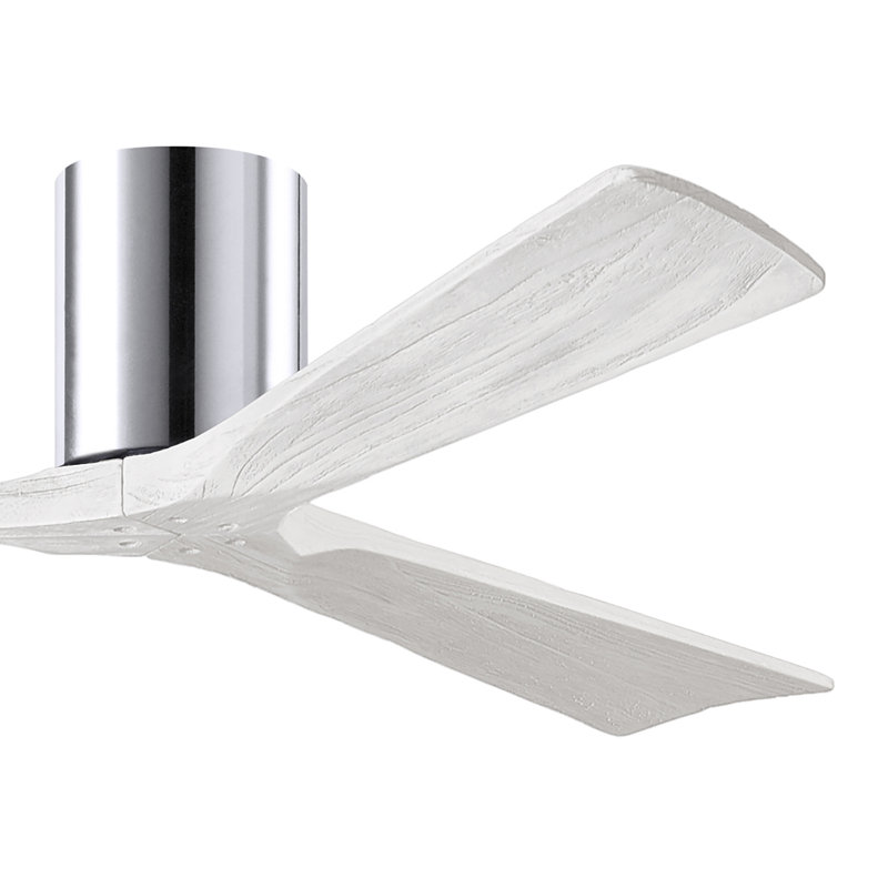 Ventilateur de plafond à 3 pales Olivier, Chrome poli, Blanc mat, 72"