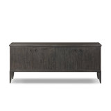 Alden Media Console-Worn Black Oak