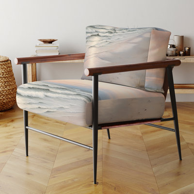 Fauteuil d'appoint bord de mer rembourré en velours Beach Serenity