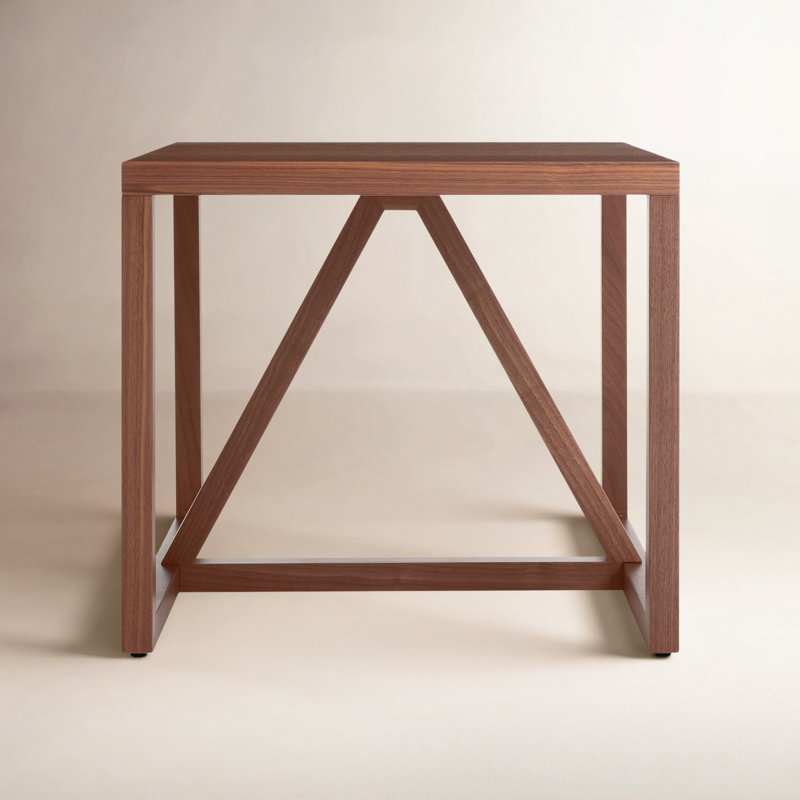 Table d'appoint Strut en bois massif, Noyer