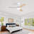 42 in.  Indoor White Smart Ceiling Fan With Bright White Integrated LED, Work With Tuya APP and Voice Assistant-129079177