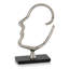 Sculpture de table en marbre et aluminium noir et argent 12 "12" Corgan
