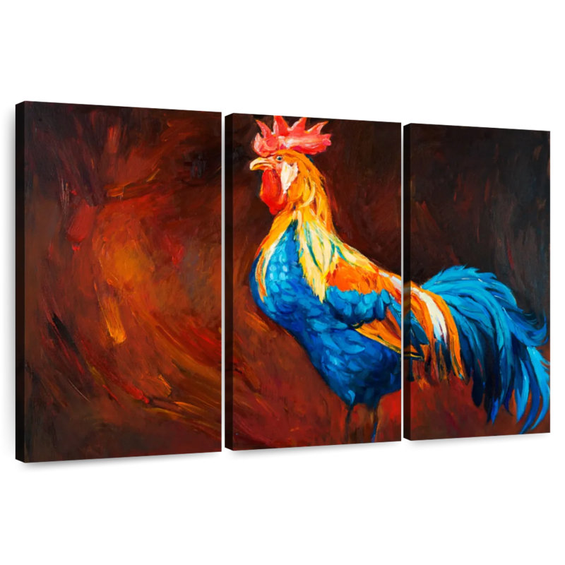 Brampt Rooster Chicken, 42" H x 65" W