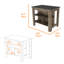 Ensemble de cuisine 2 pièces 8 tablettes 2 portes 2 pièces, îlot de cuisine et garde-manger-1011244186