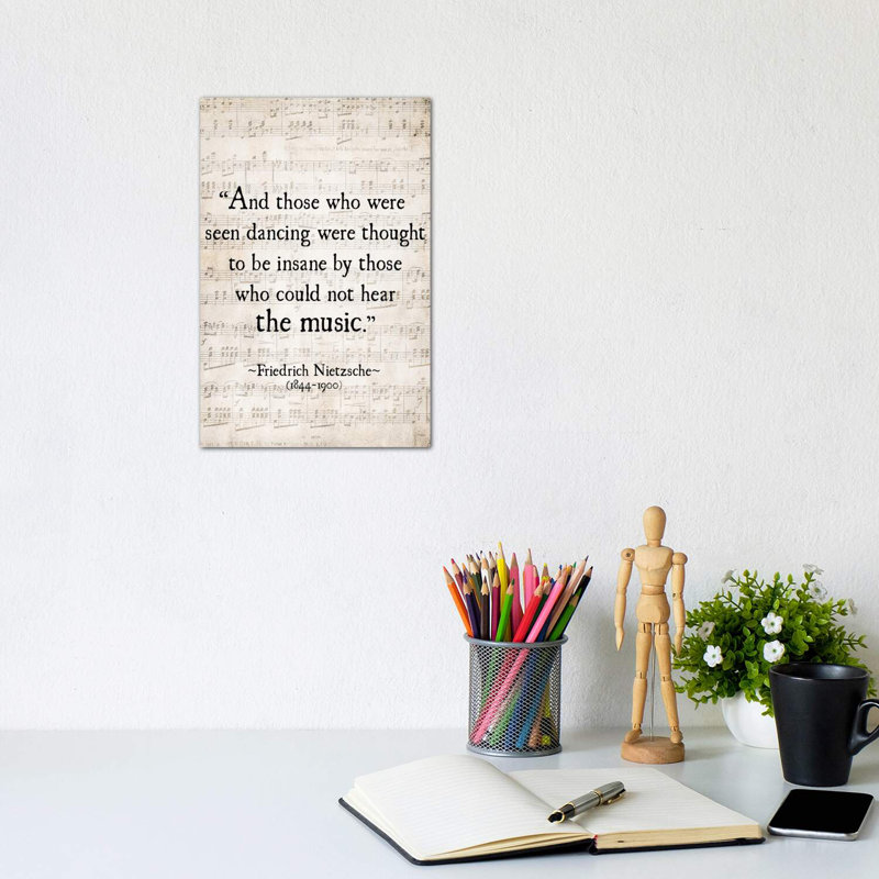 «Fredrich Nietzsche» - reproduction de cadre photo, H 12 po x l 18 po x 1,5 po, Toile tendue