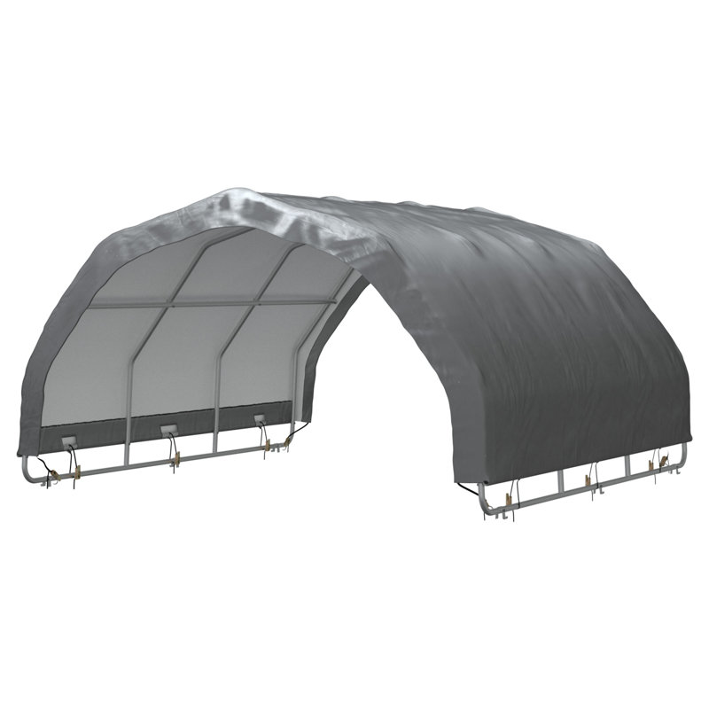 Abri pour animaux 12 pi x 12 pi Corral, Gris