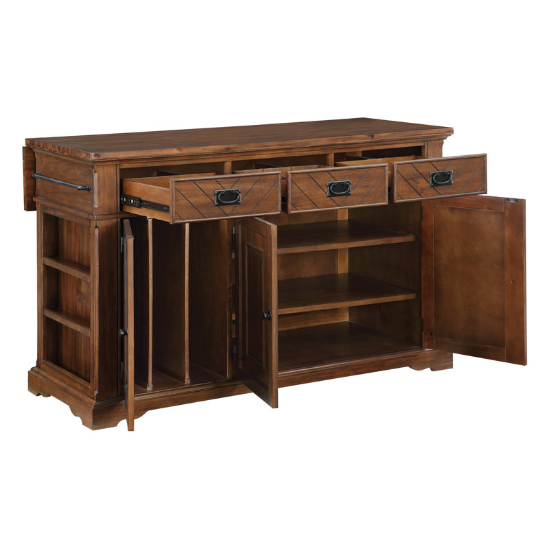 Damon Wood Kitchen Island, Oak