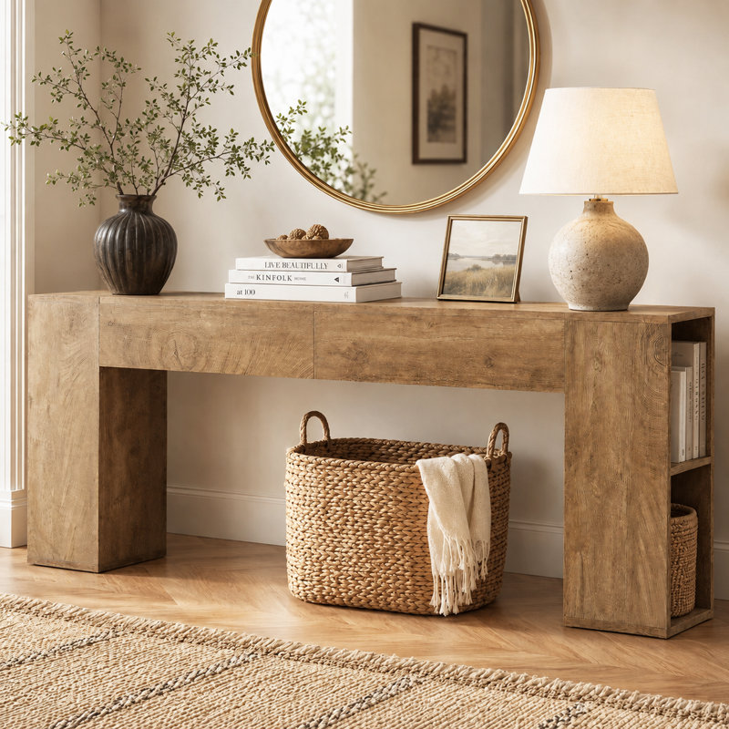 Console 78,7 pouces, Brun