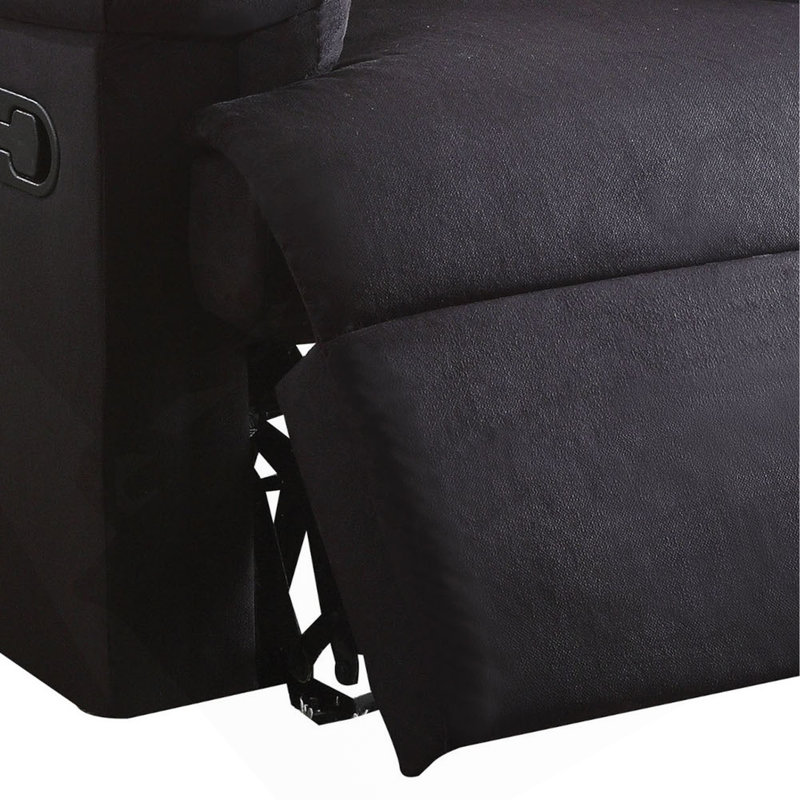 Fauteuil inclinable brun clair en tissu tissé, Black