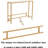 Modern Console Table Tempered Glass with Metal Frame Sofa Table(Single-Layer, Gold)
