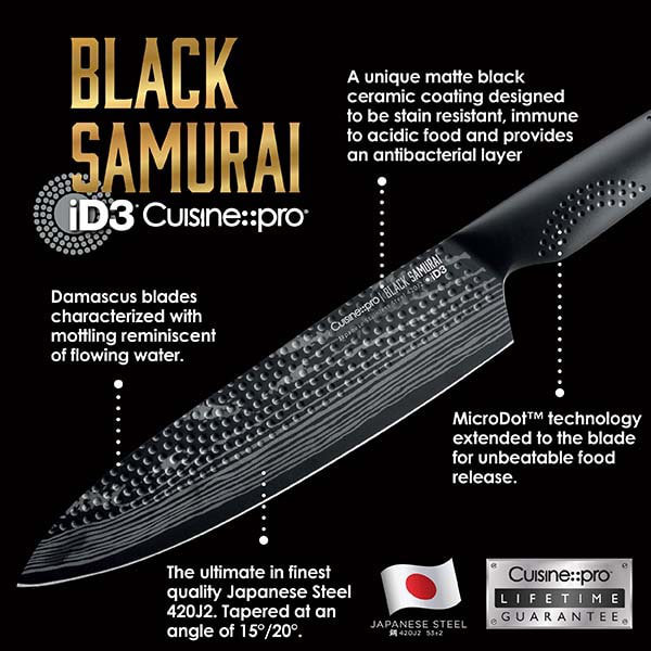 Cuisine::pro® iD3® BLACK SAMURAI   Steak Knife Set 4 Piece