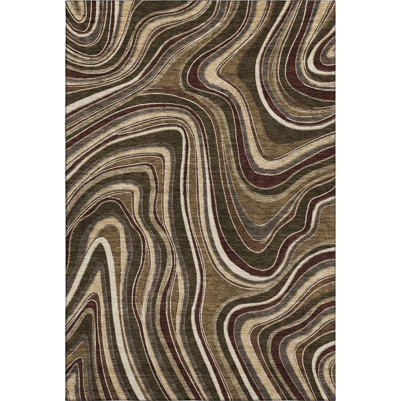 Premium Machine Washable Prisco Fudge Rug, Rectangle 2'6" x 3'10"