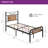 Pantoja Bed Frame with Rustic Vintage Wood Headboard Platform Bed No Box Spring Needed-1316031543