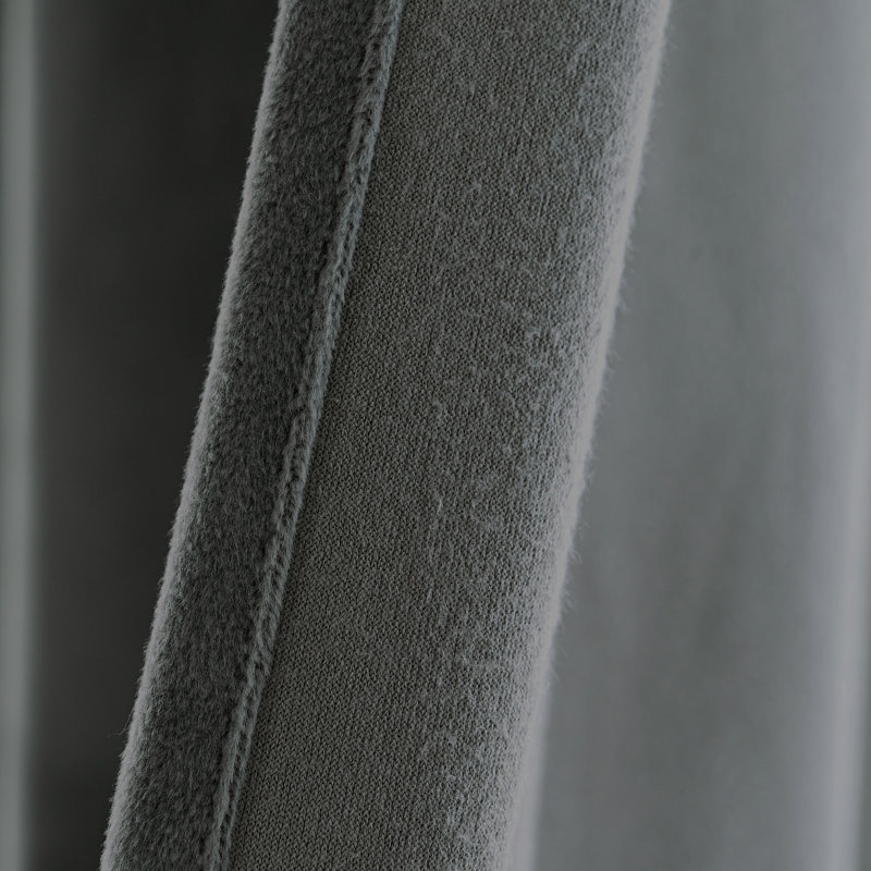 4Pcs Velvet Solid Color Metal Grommets Room Darkening Curtain Panels (Set of 4), 42" W x 84" L, Dark Gray