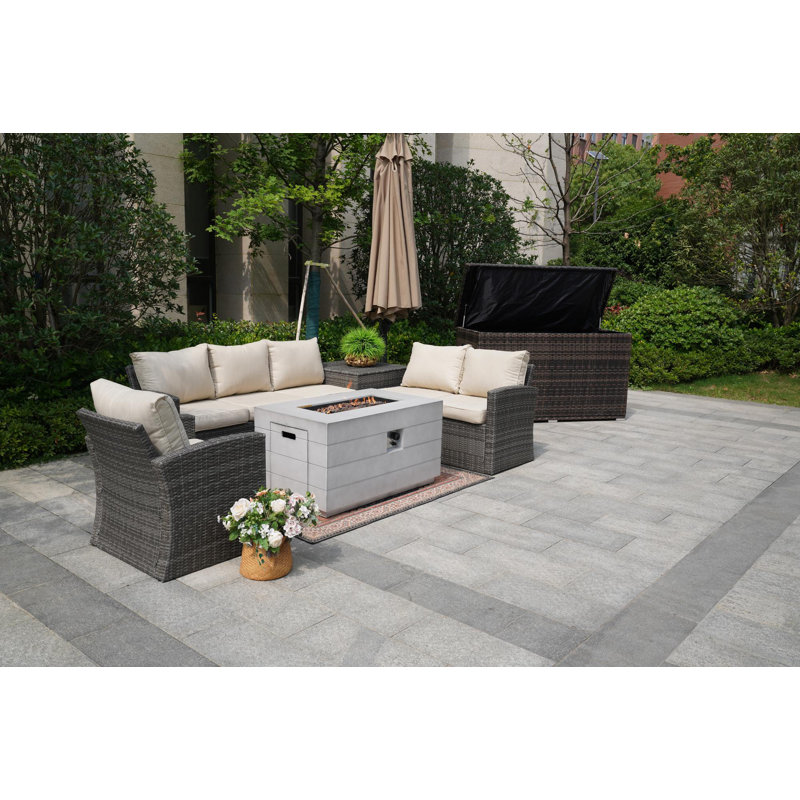6 - Person Patio Conversation Set with Cushions