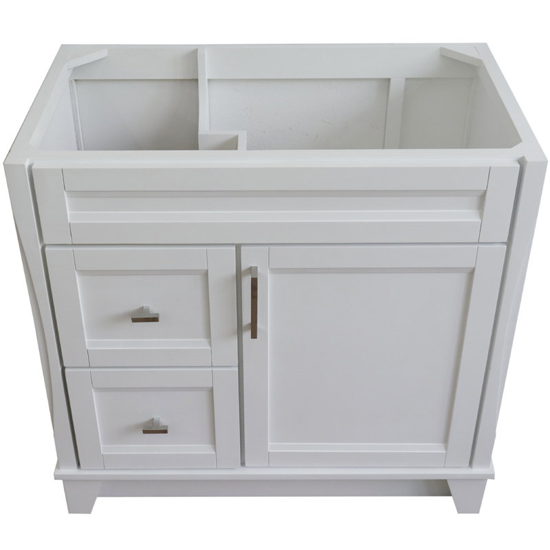 Base de meuble-lavabo simple 36 po seulement, Blanc