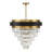 Marquise 9-Light Chandelier in Matte Black with Warm Brass Accents