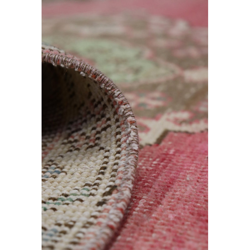Tapis unique rose / taupe / vert 4 pi 9 po x 12 pi 10 po Sille