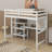 Twin Size Wooden Loft Bed With Shelves, Desk And Writing Board-388965008-388965014