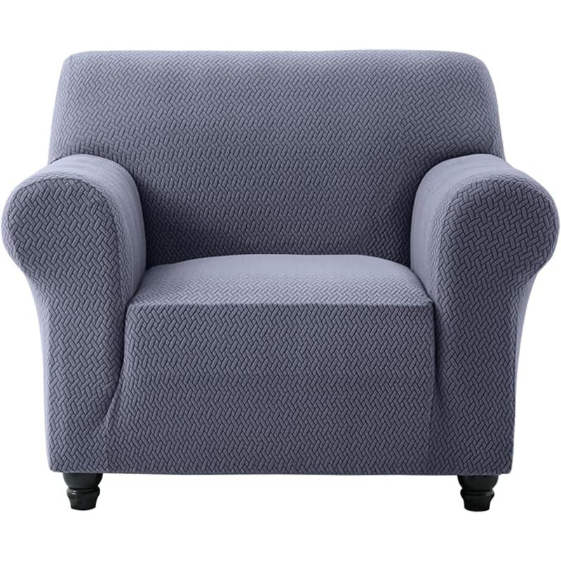 Aspire Homeware 1-Seater High Quality Stretchable Spandex Sofa Cover, Blue/Grey