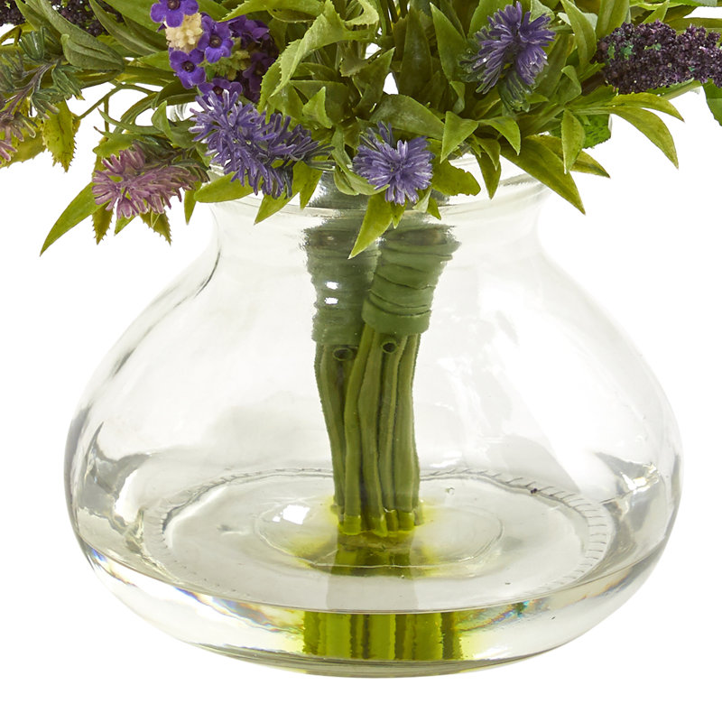 Arrangement floral lavande artificiel en vase