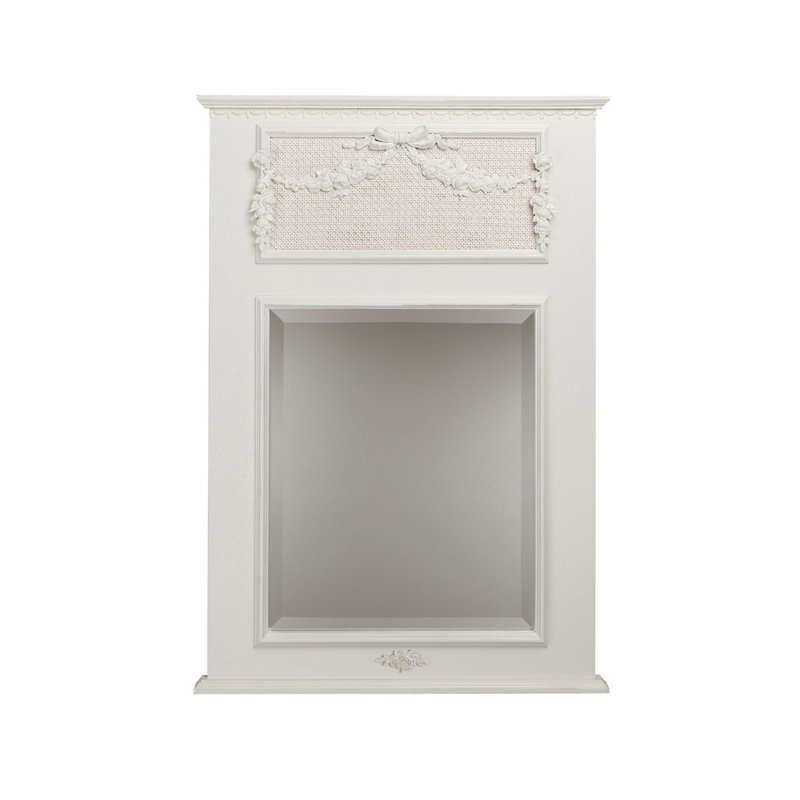 Miroir décoratif Trumeau, Blanc / Rose