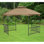 Garden Winds Brown Fabric Replacement Canopy for Gazebo