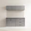 Armoire de garage Series 5 X P 79 x P 20 avec une finition gris métallique unique, une caractéristique pour les tiroirs et les portes, une résistance à la chaleur de l'eau, une bande 2X plus épaisse, un tableau de classe E0, l'appareil est allumé