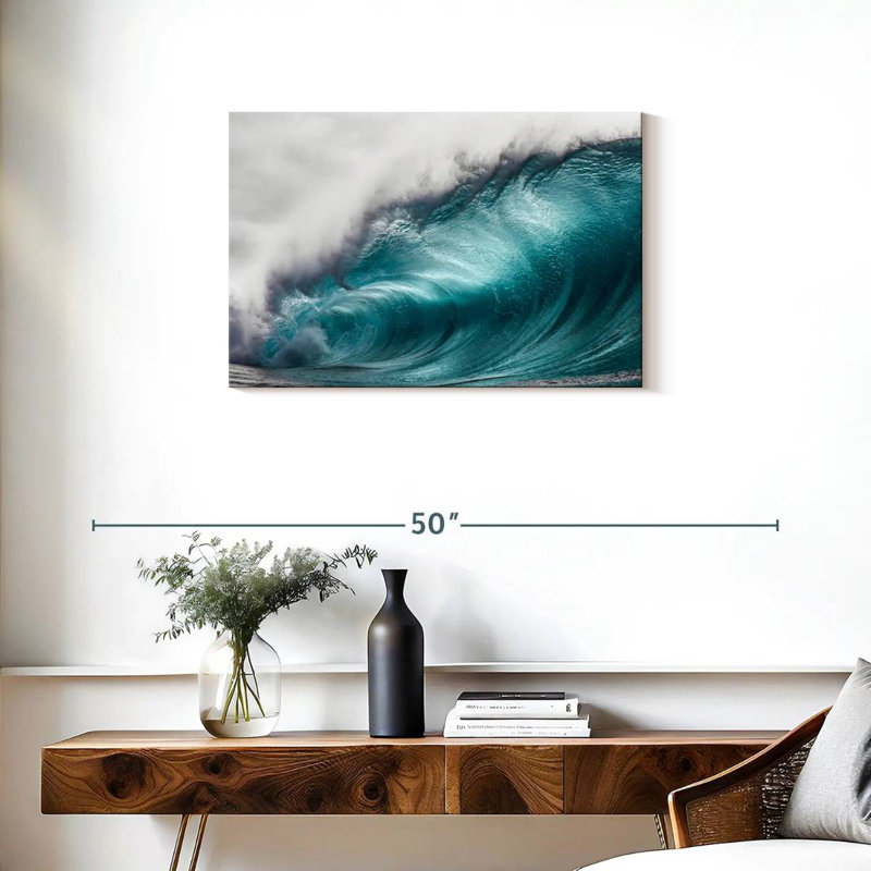 Gillard Big Blue Ocean Wave, H 20 po x l 30 po