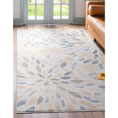 Aamia Abstract Gray/Blue Area Rug