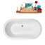 Baignoire autoportante 59 po avec plateau interne 59 po Streamline-101413457