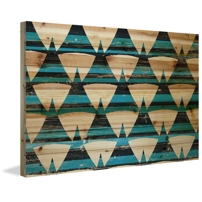 « tentlike rows », impression sur bois, 30 po x 45 po